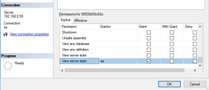Grant "View server state" option